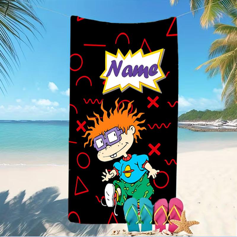 Customizable personalized beach towels Rugrats themed designs.Suitable for the beach, yoga, sports;ideal as beach accessories