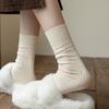Socks Stacking Socks Season Thickened Warm Wool Socks Sweat-Absorbing Deodorant Solid Color Retro Medium Tube Socks Women