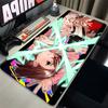 Gaming Mouse PadLarge Desk MatAntislipStitched EdgesColor Block Manga Girls Anime Print Keyboard Pad for Gamer Home Office