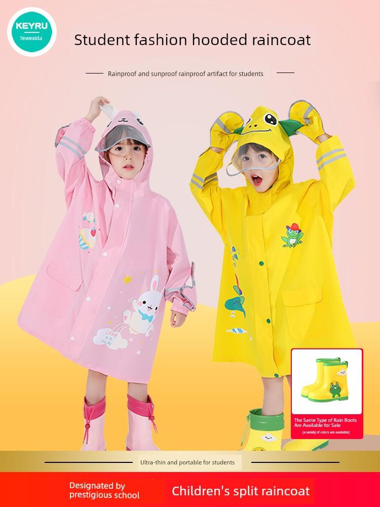 Children's Raincoat for Girls 2024, Cute Waterproof Rain Poncho for Elementary School Students, Kindergarten Boys, and Toddlers, Baby Raincoat