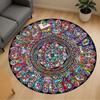 1pc Mandala, Paisley Pattern Office Round Rugs, Under Chair Round Rugs for Living Room, Bedroom, Bathroom Decoration Carpet 091839