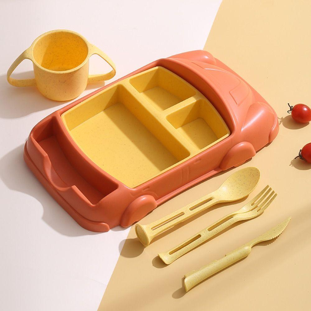 Cartoon Children's Tableware Set Detachable Kid's Lunch Plate Feeding Food Tray  Kindergarten