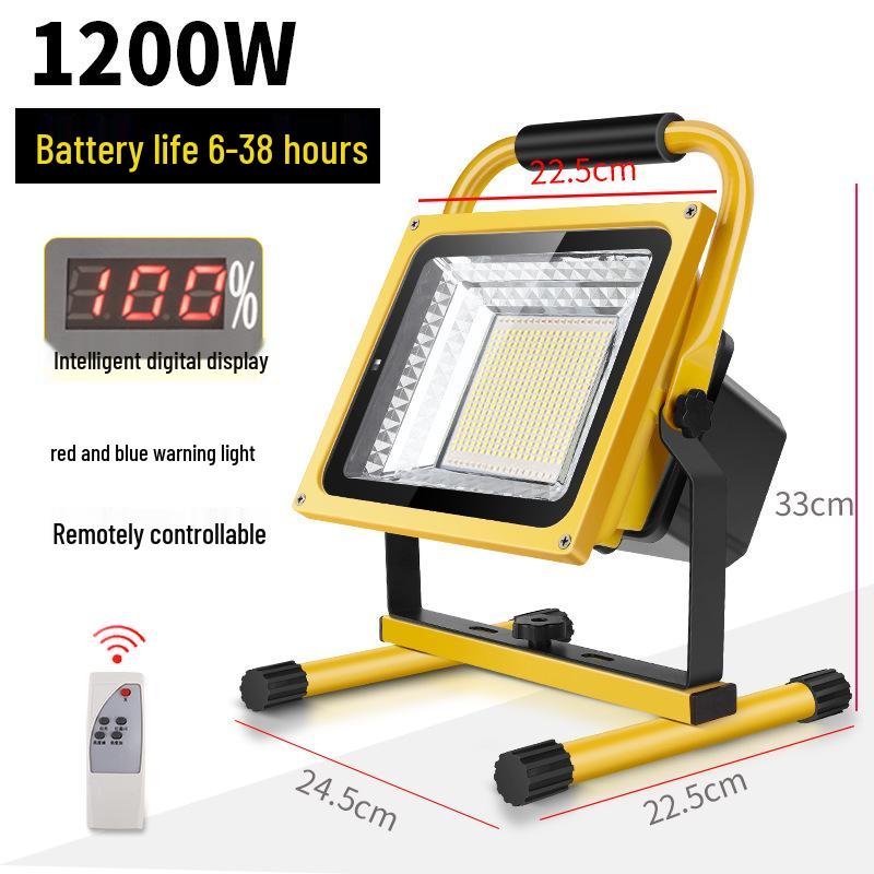 Rechargeable LED Floodlight: Strong Outdoor Emergency Light for Construction, Power Outages, Camping, Handheld Household Use