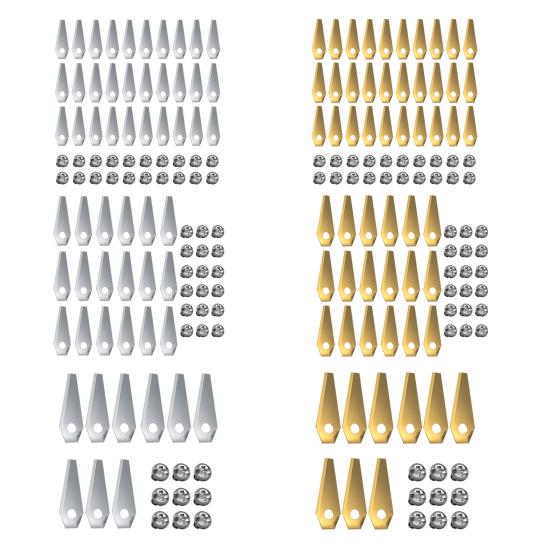 Yousheng 9/18/30 Stück Edelstahl Rasenmähermesser für Bosch Indego Schwerlast Universal Roboter Rasenmäher Ersatzmesser mit Befestigungsschrauben