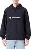 Winter Jacket Champion Legacy Outdoor-Spring-Summer Contrast Logo Wr Taslon Hooded Jacket Black