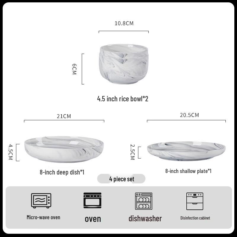 Hanyou Japanese Ceramic Dinnerware Set