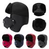Warm Beanie Russian Caps Thick Earflap Pilot Caps Outdoors Bomber Hat  for Men Women