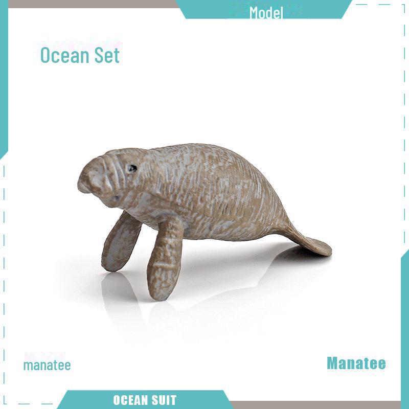 Marine Animal Model Set: Shark, Turtle, Dolphin, Whale, Penguin, Crab, and Seabed Creatures