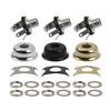FLEOR Copper Guitar Output Jack 1/4" 6.35mm with Vintage Jack Cup for TL Guitar,3 Colors Choose