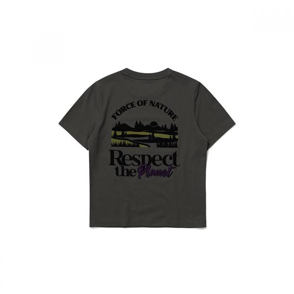 PlaneT Floppy T shirT  Charcoal 