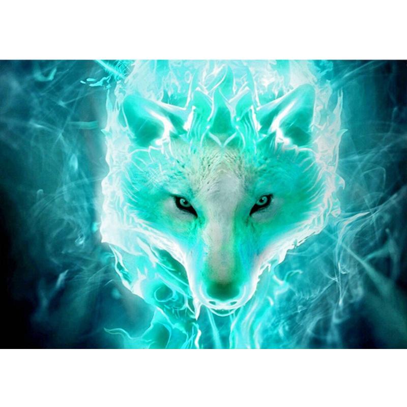 5D-Diamantmalerei, Wolf, rund, Kreuzstich, Diamantstickerei, Tiere, Perlenbild, Kits, Kunsthandwerk, Heimdekoration