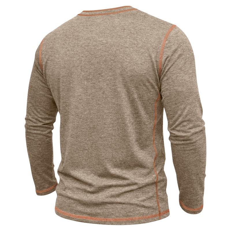 Men's Retro Long Sleeve T-Shirt Casual Soft Basic Tee for Daily Streetwear Outdoor Breathable Spring Autumn Tops