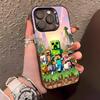 Game M-ine-c-crafts Phone Case For IPhone17 Air 16 15 14 Plus 13 12 11 Pro XS Max Silver Black Bumper Case