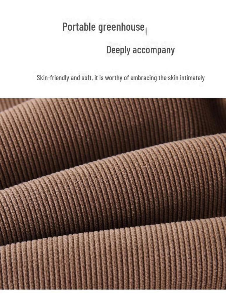 Pantaloni de iarnă pentru fete, cu talie înaltă, din catifea reiată - Groși, călduroși, la modă, cu crac clopot