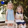[Pure Cotton] Mini Balabala Girls' Short Sleeve Shirt Cute Sea Style Collar Top 2026 Summer