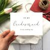 To My Bridesmaid on My Wedding Day Card,To My Maid of Honour Card, To My Wedding Party Card, Wedding Day Card Including Envelope