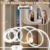Fita LED Neon USB 5V Impermeável Flexível de Silicone com Interruptor de Toque e Sensor de Mão para Retroiluminação de TV, Decoração de Quarto