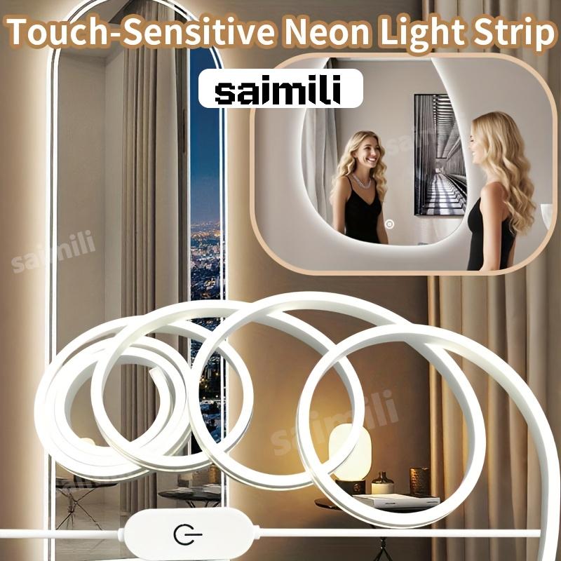 Fita LED Neon USB 5V Impermeável Flexível de Silicone com Interruptor de Toque e Sensor de Mão para Retroiluminação de TV, Decoração de Quarto