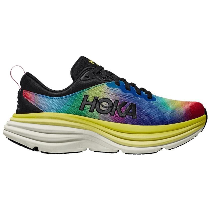 HOKA Bondi 8 Rainbow Men Sneakers Multi-Color Black 1123202-BKML