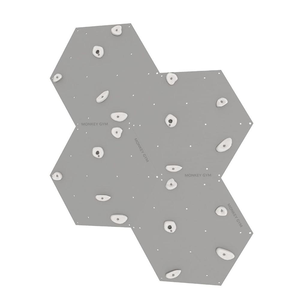 Climbing Wall Cube 4 Grey - White Grips