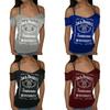 Sexy Summer Casual Loose Blouse For Women Off Shoulder Beach Tops With Letter Print And Lace Sleeves