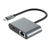 Type-C 60W Gigabit Ethernet Adapter with RJ45 for Fast Charging & Hub Connectivity