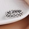 Creative Glossy Round Bead 925 Sterling Silver Jewelry Retro Exquisite Geometric Personality Opening Rings TYB506