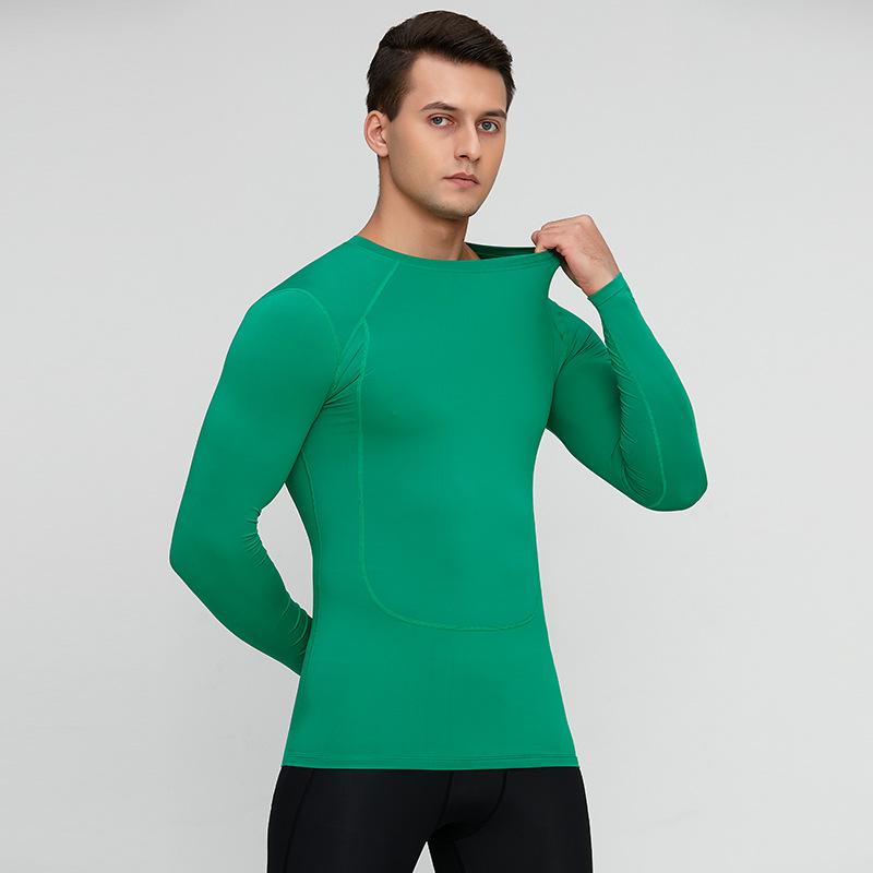 Nové sportovní jóga s dlouhým rukávem rychleschnoucí denní streč zeštíhlující a zeštíhlující běžecký tréninkový top teplá fitness souprava