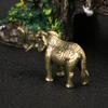 Bronze Minature Elephant Figurines Tea Pet Table Ornament Decorations Copper Animal Crafts Miniatures Home Decor Living Room
