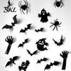 Removable Wall Art for Renters Halloween 3D Stickers, Self-adhesive Peel And Stick PVC Waterproof Easy to Clean Murals Ghost/Bat/Spider Decals