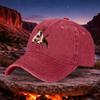 Bull Terrier Cap Vintage Washed Baseball Hat Hook  Loop Closure Lightweight Outdoor Sports Hiking Fishing Christmas Gift