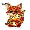 Unique Animal Shaped Desk Light Vintage Stained Glass Style Lamp, Cute Night Light, Decorative Cozy Warm for Reading Lamp Bedroom Bedside Kids