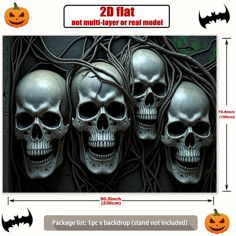 2D Flat Banner, 1 Piece, Halloween Background Decoration Background Photo Prop, Polyester Banner Decoration, Home Decoration