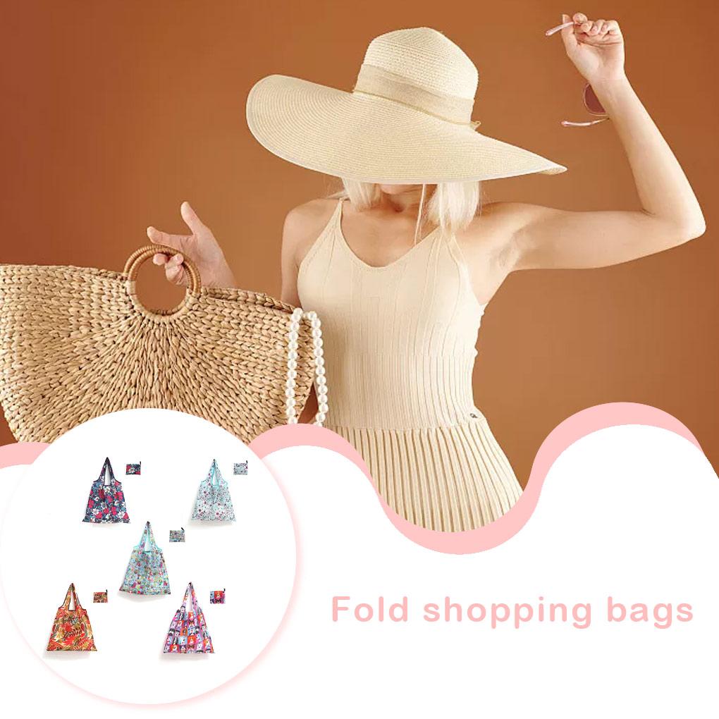 Women Men Shopping Bag Reusable Portable Grocery Pouch Traveling Vegetables Fruits Wallet Keys Phone Storage Handbag