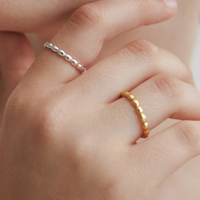 TATIANA (Silver 925) Volume Egg Line Ring CR1832