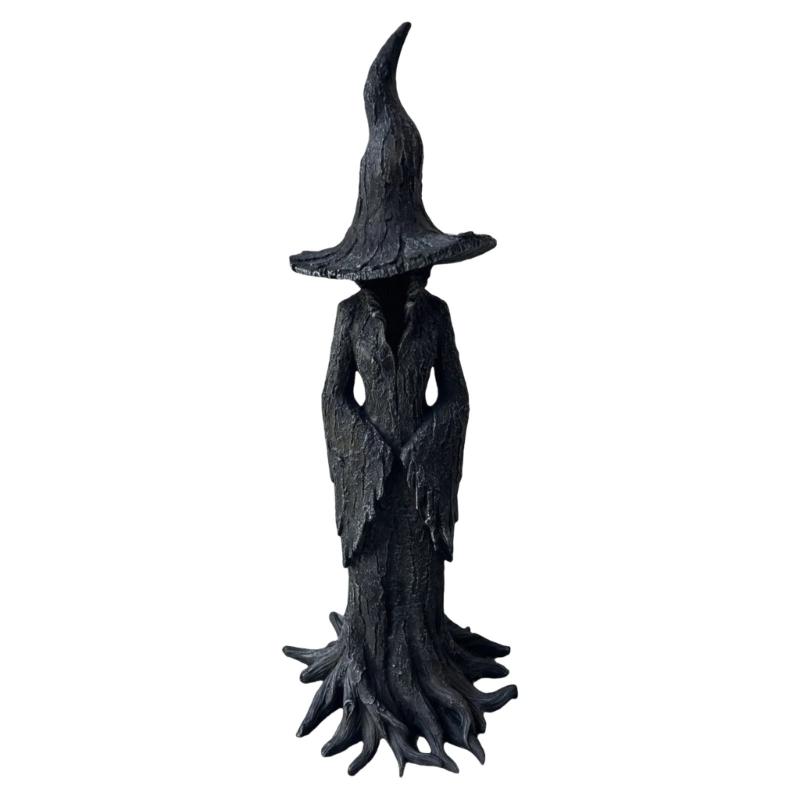 

Halloween Decorations Crackers Barrels Witch Statue Desktop Ornament magicians Decorations,Resins Witches Figurines small