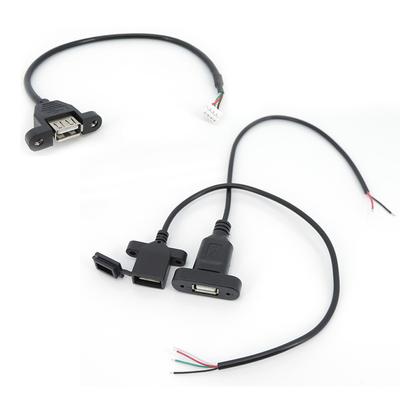 USB Female 2 4 Pin Core Wire Terminal Plug Power Supply Socket Charging Cable Cover Mount Panel Connector Welding Repair Wire