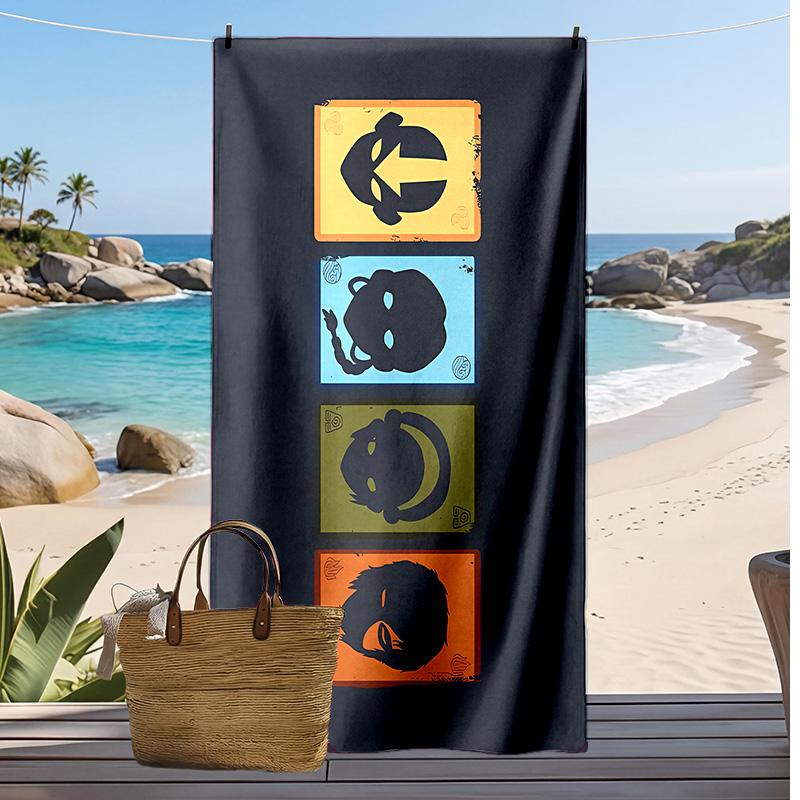 Avatar State Printed Beach Towel Quick Dry Soft TowelPortable Large Rectangular Beach Blanket for Travel Swimming Pool