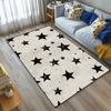 3D Pentagram Geometrischer Teppich Kurzer Samt Rutschfeste Fußmatte für Wohnzimmer Schlafzimmer Kinder Heimdekoration Große Teppiche