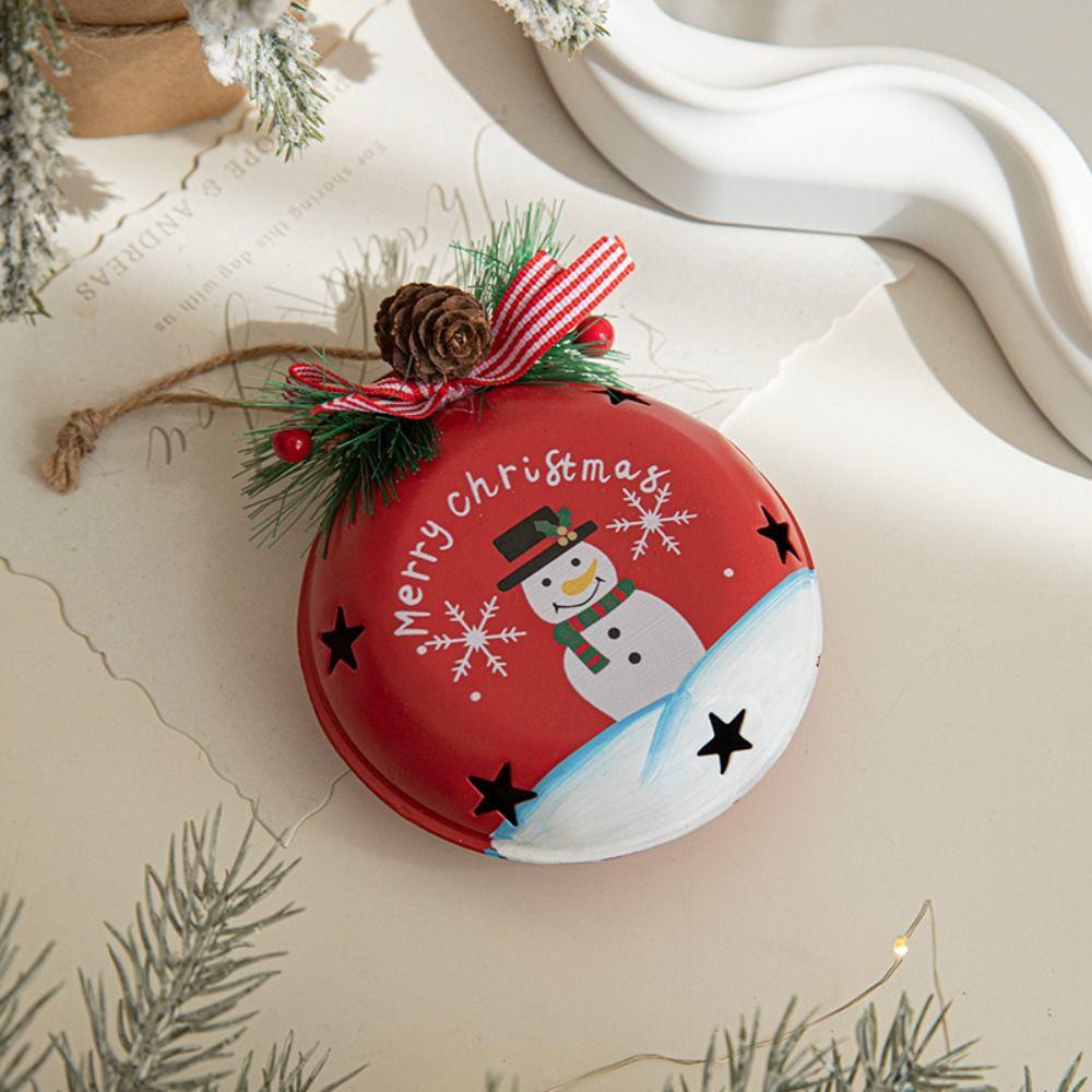 Pleasant Sound Snowman Bell Pendant Santa Claus Christmas Tree Hanging Bells  New Year Gifts