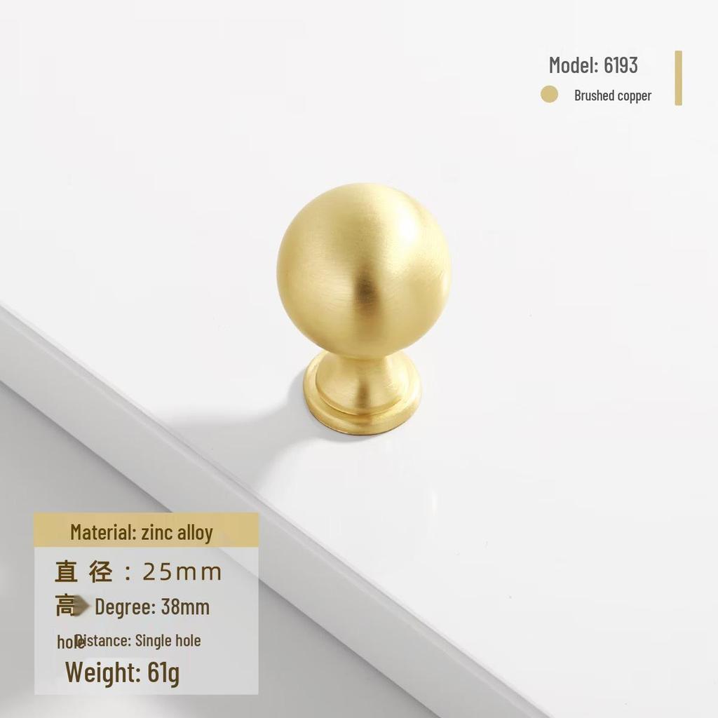 French Modern Gold Zinc Alloy Cabinet Handle