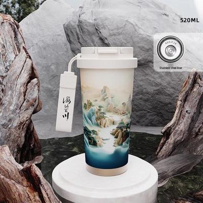 BEANBEANLOVE Vaso Térmico de Acero Inoxidable 316 para Doble Bebida, 520ML