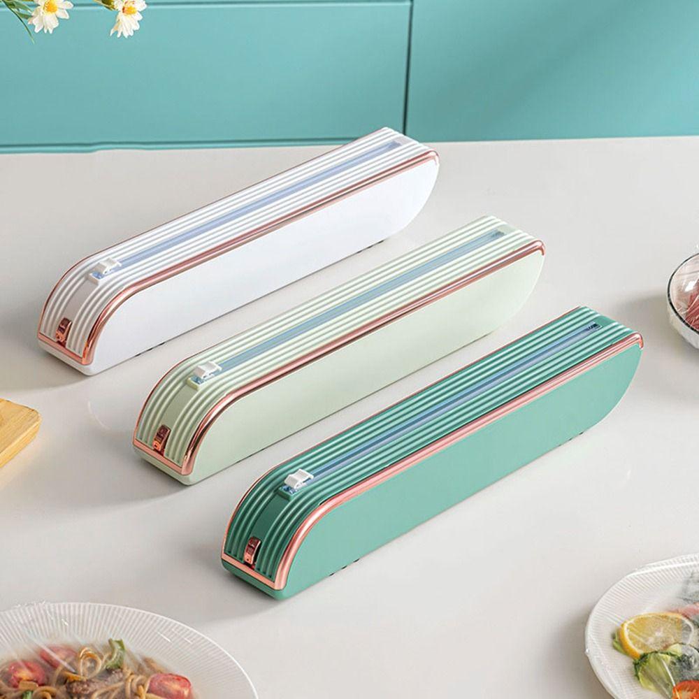 

Magnetic Cling Film Cutter Wall Mounted Food Cling Film Wrap Dispenser for Kitchen