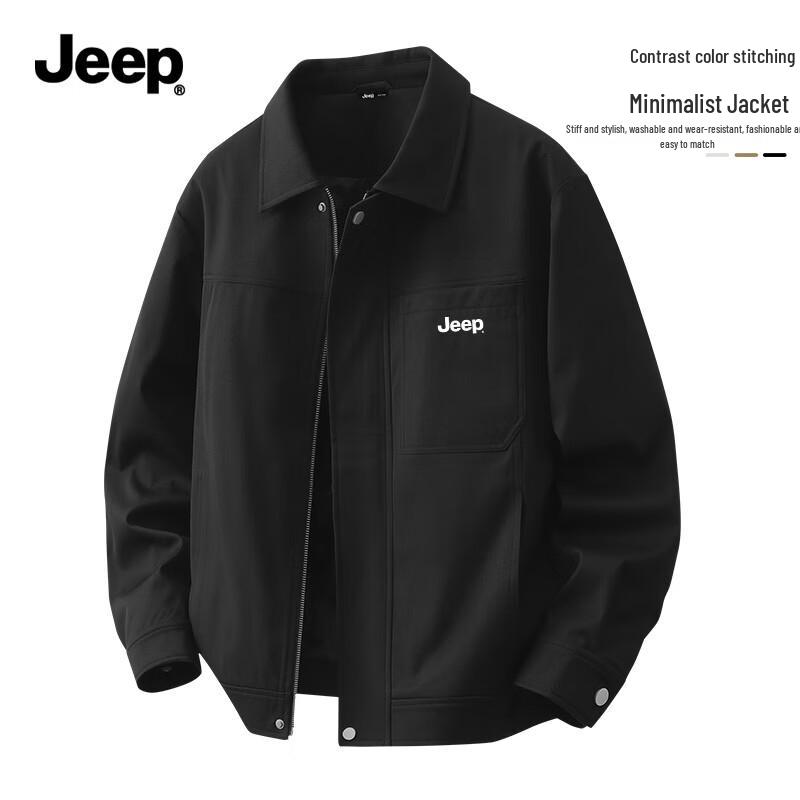Jeep Men's Lapel Collar Casual Jacket