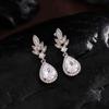 ZAKOL New Classic Cubic Zircon Drop Earring for Women Fashion Crystal Elegant Bridal Wedding Party Jewelry Gifts