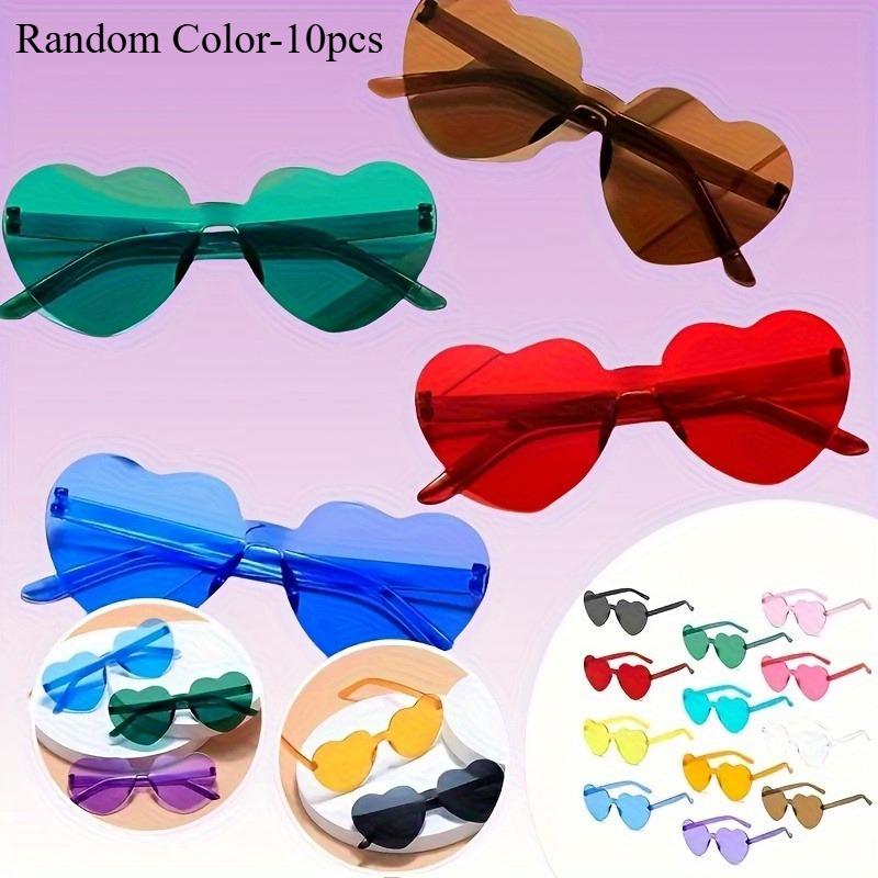 Colorful Heart Shaped Fashion Glasses Women Fun Party Accessories for Birthday Celebration New Year's Music Festival and Wedding