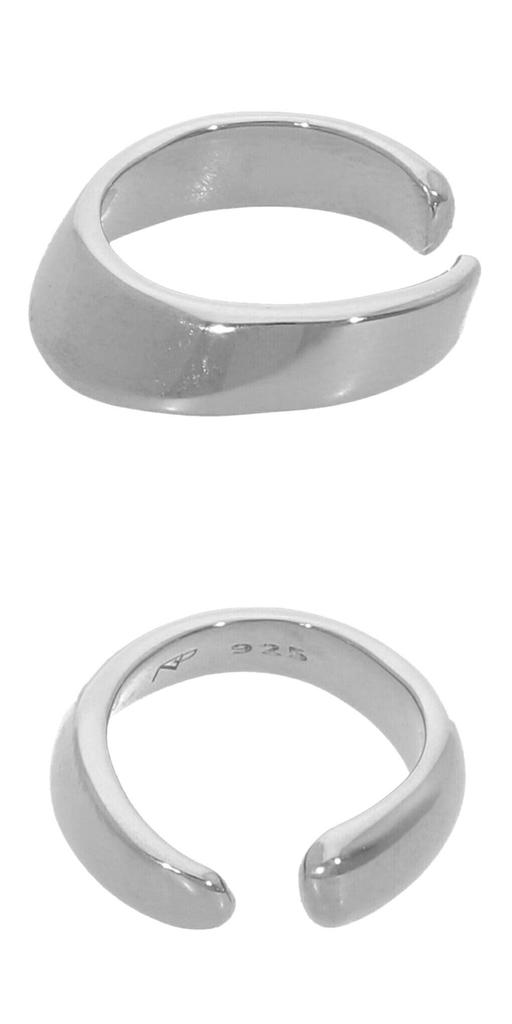 [Shinjuku Gin no Kura] NARRATIVEPLATOON Streamline Ear Cuff, Silver, 1 Piece, Single Ear, 925 Sterling Silver, Narrative Platoon Gold