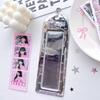 Y2K PVC Photo Card Holder Silver with Keychain Four-grid Life Photo Protector Card Sleeve Kpop Idol Strip Photo