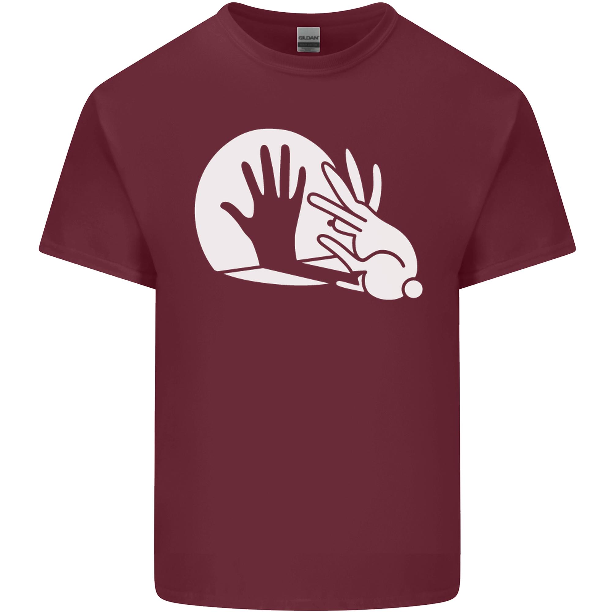 Rabbit Hand Shadow Funny Silhouette Unisexs Light Cotton TShirt S