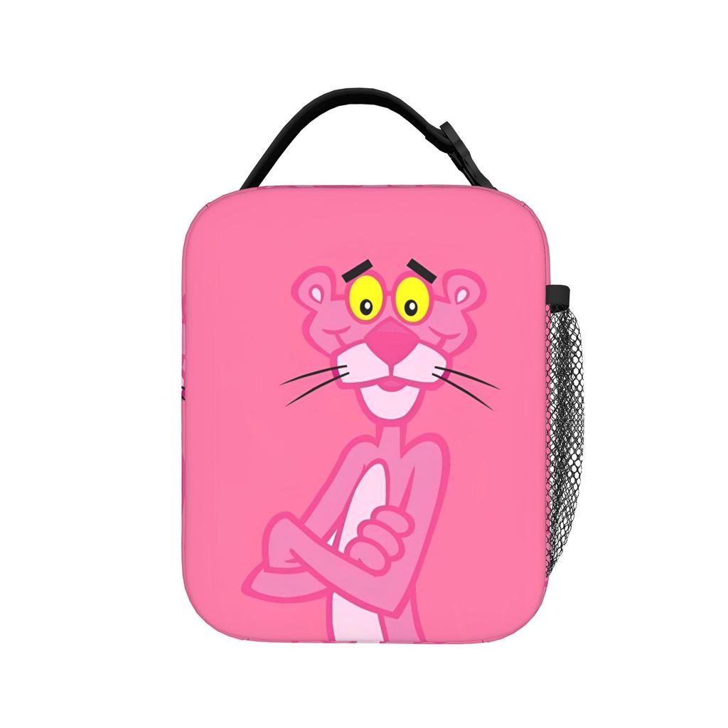 Pinks Panthers Insulated Lunch Bags High Capacity Cartoon Reusable Thermal Bag Tote Lunch Box Work Travel Food Storage Bags